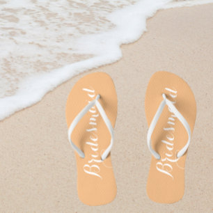 Tongs Mariage Bridesmaid tendance Peach