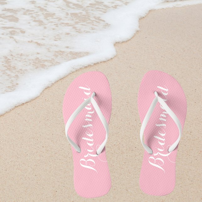Tongs Mariage Bridesmaid tendance rose (In Situ Beach)