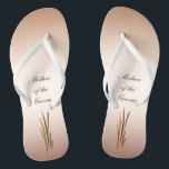 Tongs Mariage de récolte d'automne Mère de la chambre<br><div class="desc">La récolte d'automne est le thème de ces élégantes tongs Mère de la Groom qui présentent le grain sur un arrière - plan en bronze. Tout le texte peut être customisé pour votre occasion spéciale.</div>