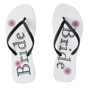 Tongs Mariée Fleur de Lotus Blanche et Rose