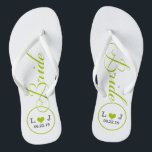 Tongs Mariée personnalisée (verte)<br><div class="desc">Amusants,  tongs de mariage personnalisés</div>