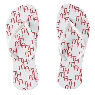 Tongs Math Red Hearts Texte