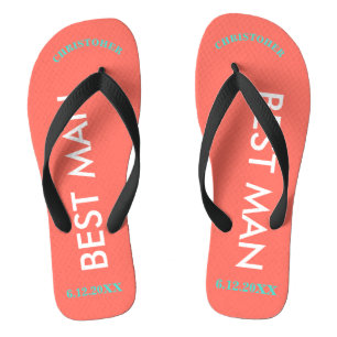Tongs Meilleur nom d'homme Corail