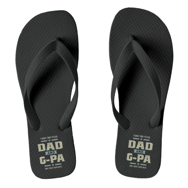 Tongs Mens J'ai deux titres Papa et G-Pa (Semelle)