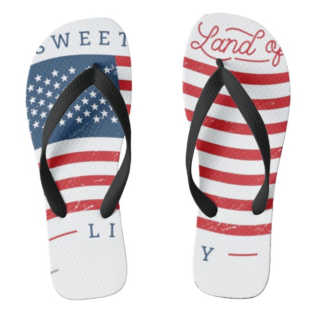 Tongs Men's Sweet Land of Liberty Flip Flops (Semelle)