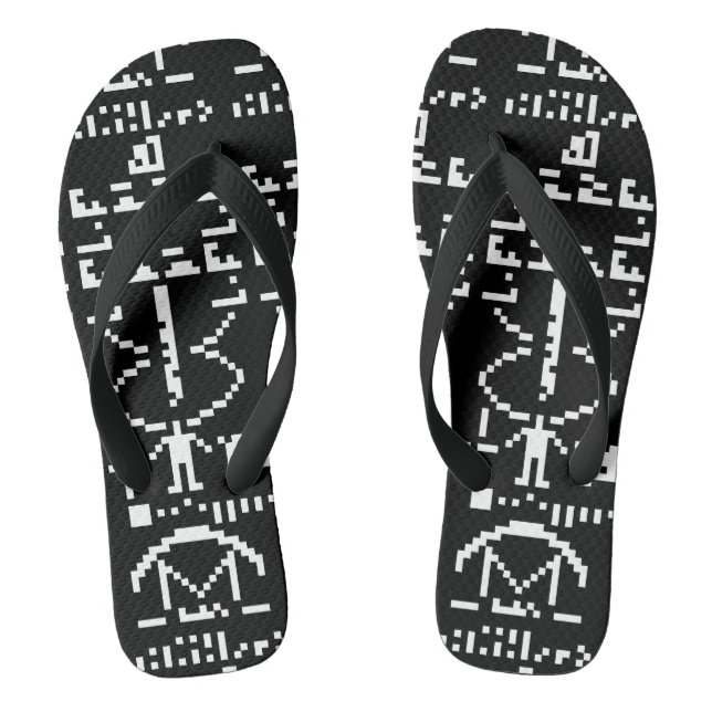 Tongs Message binaire d'Arecibo 1974 (Semelle)