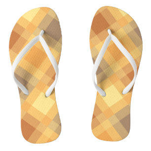 Tongs Mi-siècle mega plaid - neutrales de la Terre