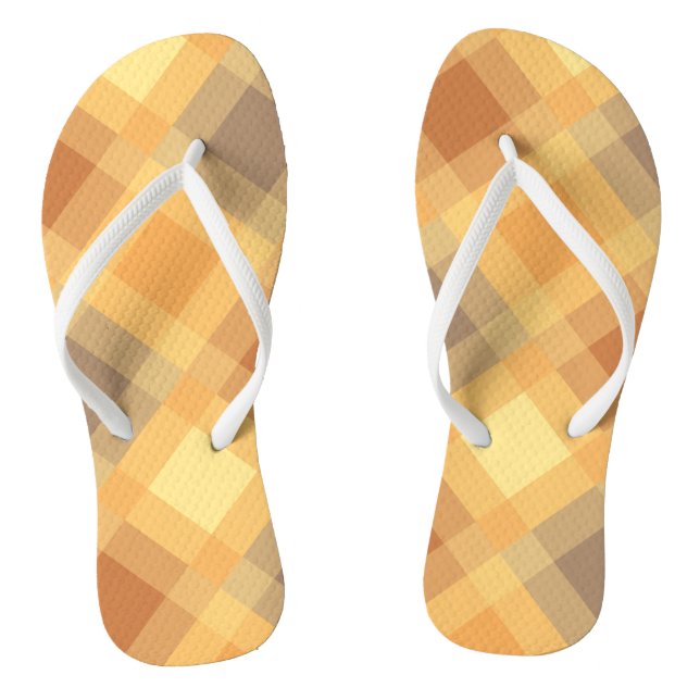 Tongs Mi-siècle mega plaid - neutrales de la Terre (Semelle)