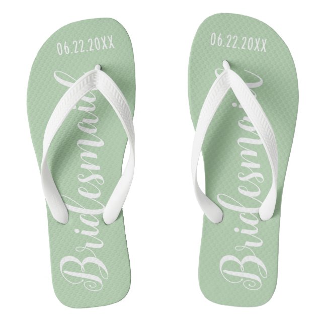 Tongs Mignonne Bridesmaid Sage Green (Semelle)