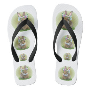 Tongs Mignonne Bunnyfor Pâques pour une humeur positive