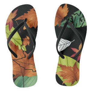 Tongs Mikitiez pisce nature selfloe fleur rose