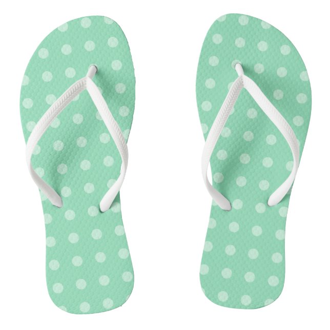 Tongs Mint Green Dotée Modèle Classic Design élégant (Semelle)