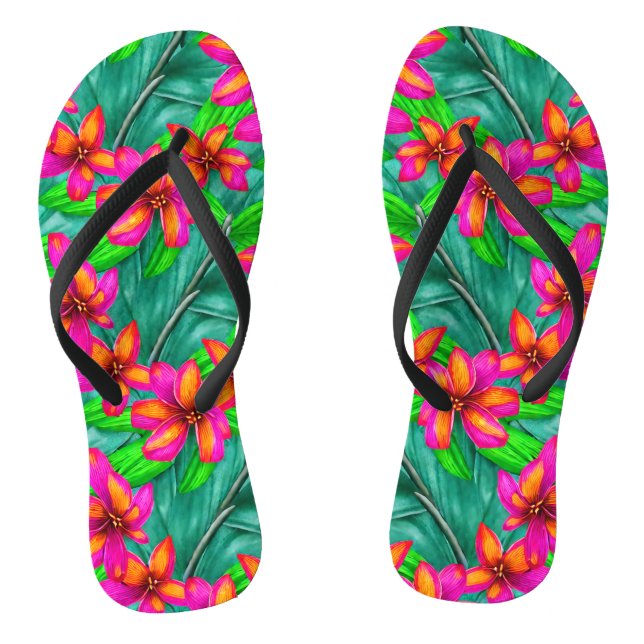 Tongs Modèle floral Paradis tropical (Semelle)