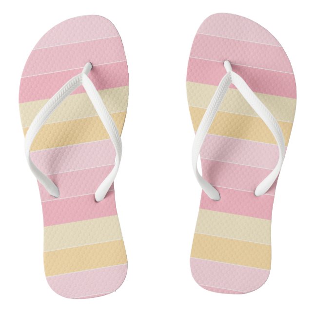 Tongs Modèle Tendance Rose Vanille Jaune Blanc Pastel (Semelle)