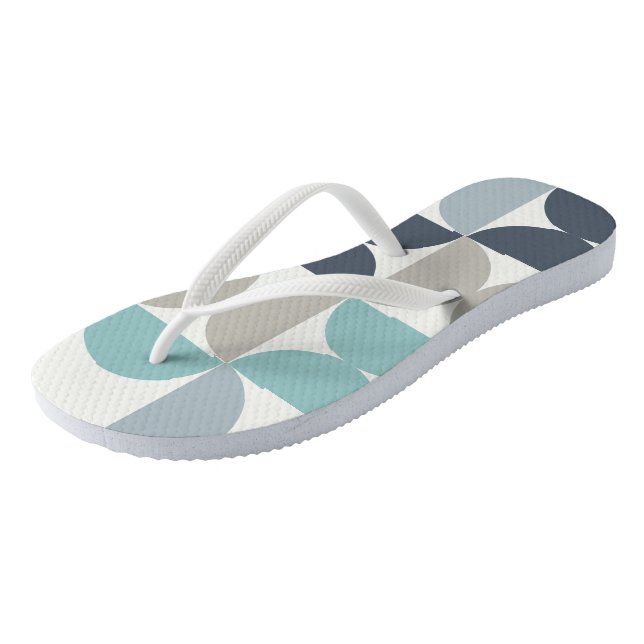 Tongs Moderne du milieu du siècle bleu vert et gris  (Incliné)