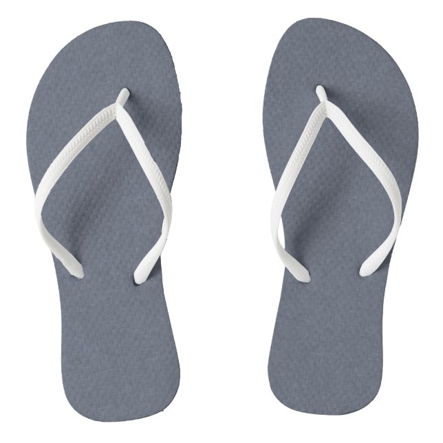 Tongs Moderne lin gris bleu uni (Semelle)