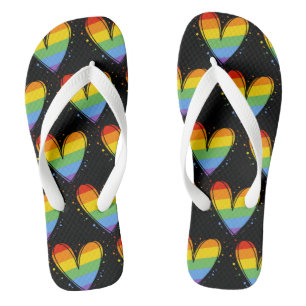 Tongs Mois de fierté Rainbow LGBTQ Amour