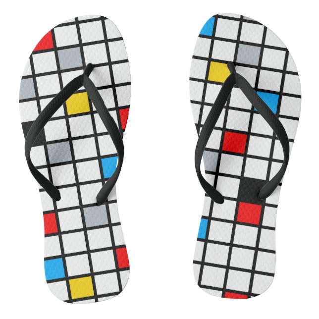 Tongs Mondrian géométrique Composition minimaliste moder (Semelle)