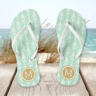 Tongs Monogramme des flèches de mer et d'or
