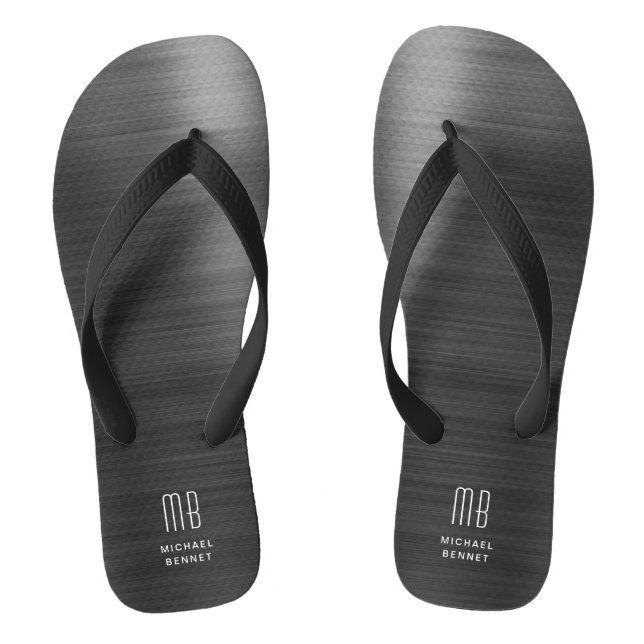 Tongs Monogramme Élégant Noir (Semelle)