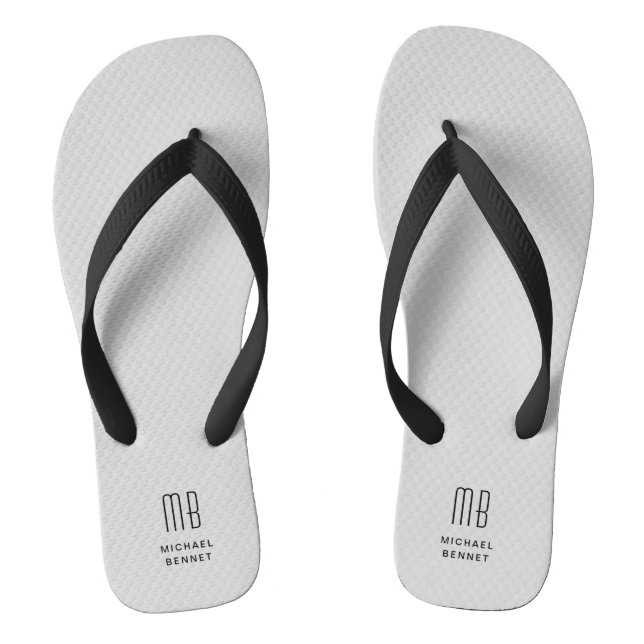 Tongs Monogramme gris moderne (Semelle)