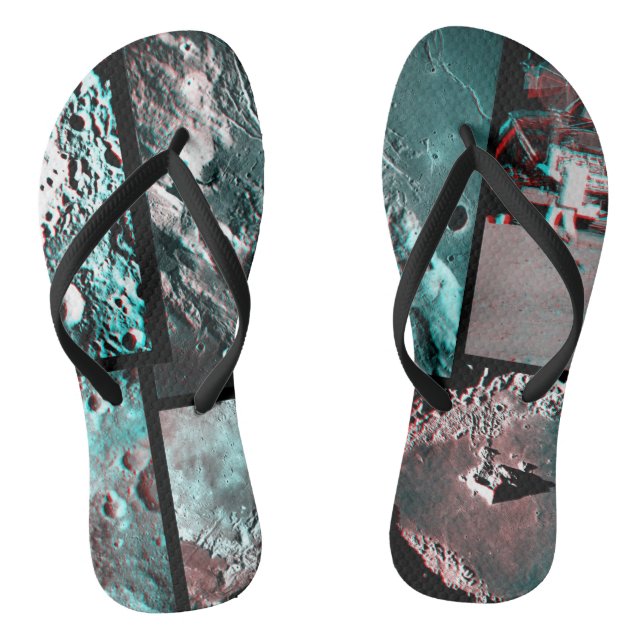 Tongs Moonscape Space Photo Anaglyph Mosaic (Semelle)