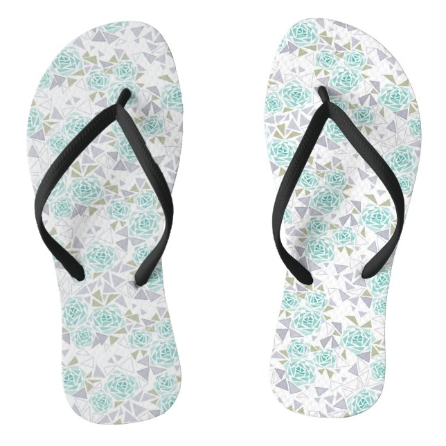 Tongs Mosaïque, fleurs (Semelle)