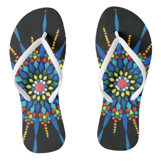 Tongs mosaïques de pierres précieuses colorées