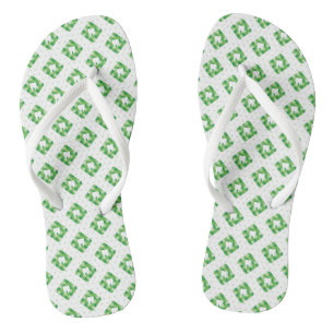 Tongs Motif à dent verte
