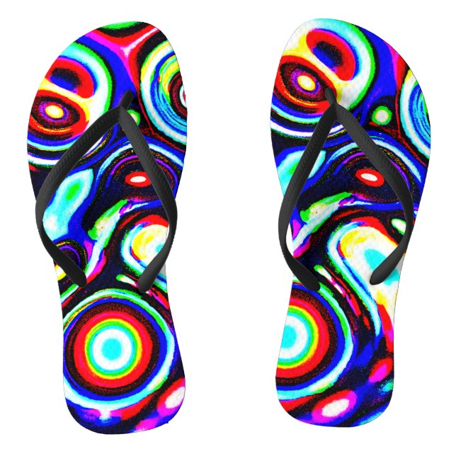 Tongs Motif à impulsion néon vibrant (Semelle)