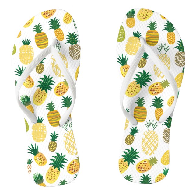 Tongs Motif à la mode d'ananas (Semelle)