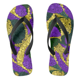 Tongs Motif à pois coloré