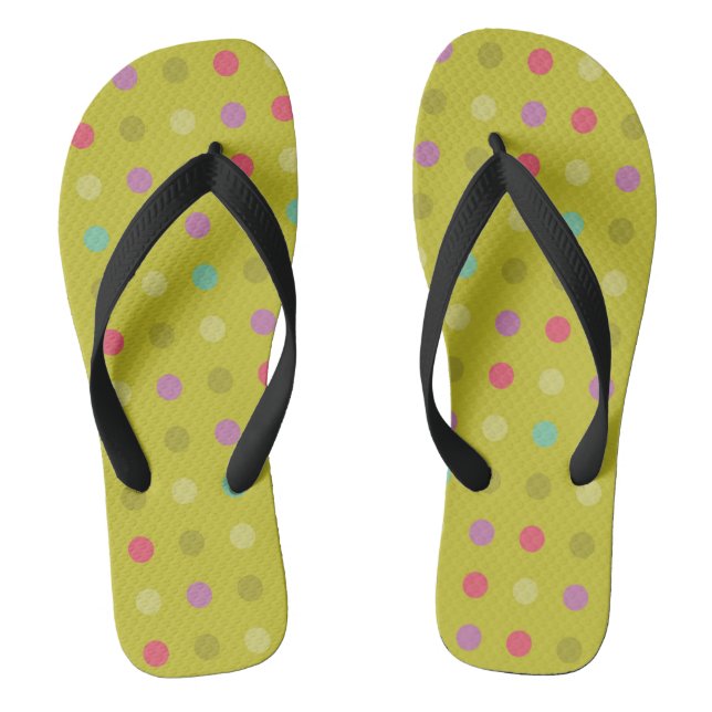 Tongs Motif à pois d'arrière - plan (Semelle)