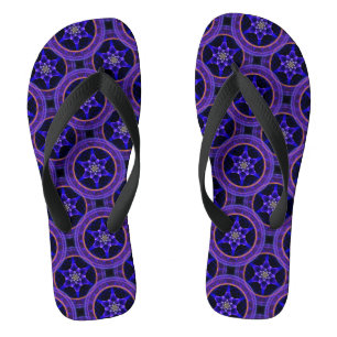 Tongs Motif Abstrait Élégant Bohème Moderne Floral #505