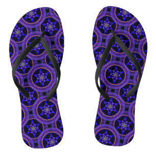 Tongs Motif abstrait élégant boho moderne floral #505