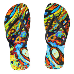 Tongs Motif Abstrait Époustouflant