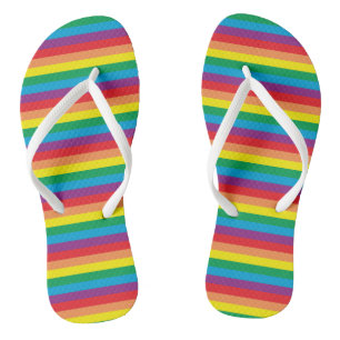 Tongs Motif arc-en-ciel simple