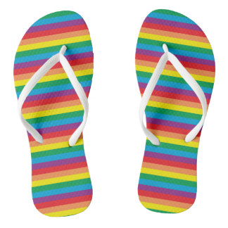 Tongs Motif arc-en-ciel simple