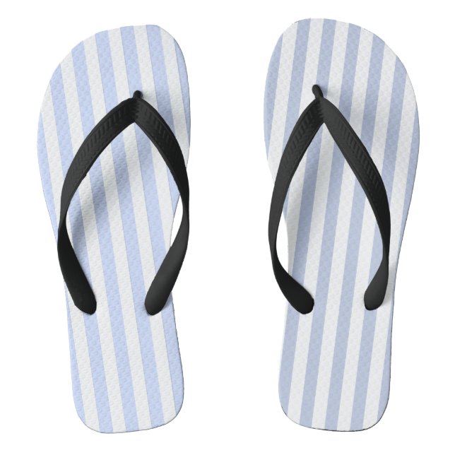 Tongs Motif artistique à rayures verticales bleu blanc d (Semelle)