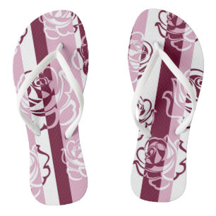 Tongs motif avec roses