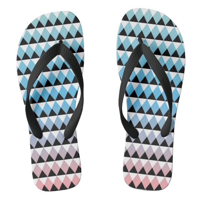 Tongs Motif aztèque tribal d'Ombre (Semelle)