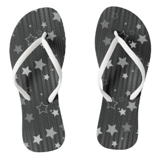 Tongs Motif Black Stars