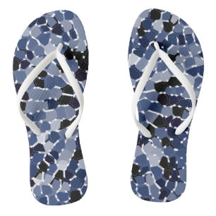 Tongs Motif bleu cool
