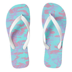 Tongs Motif camouflage pastel cool