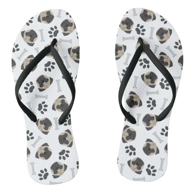 Tongs motif carlin, patte et os (Semelle)
