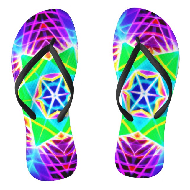 Tongs Motif Coloré et Vif (Semelle)