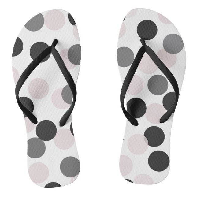 Tongs Motif Confetti Bokeh Blush & Black Large (Semelle)
