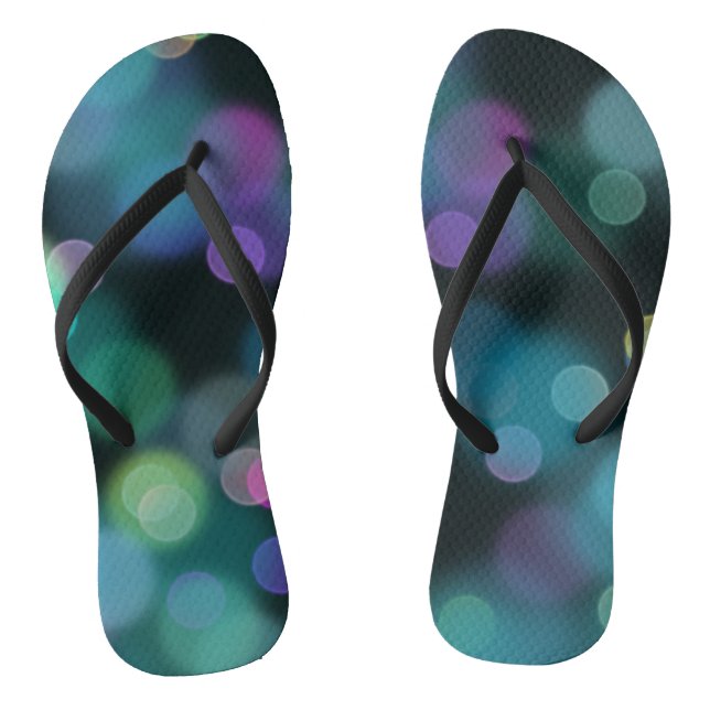 Tongs Motif Crépuscule de Noël sur Bleu Minuit (Semelle)