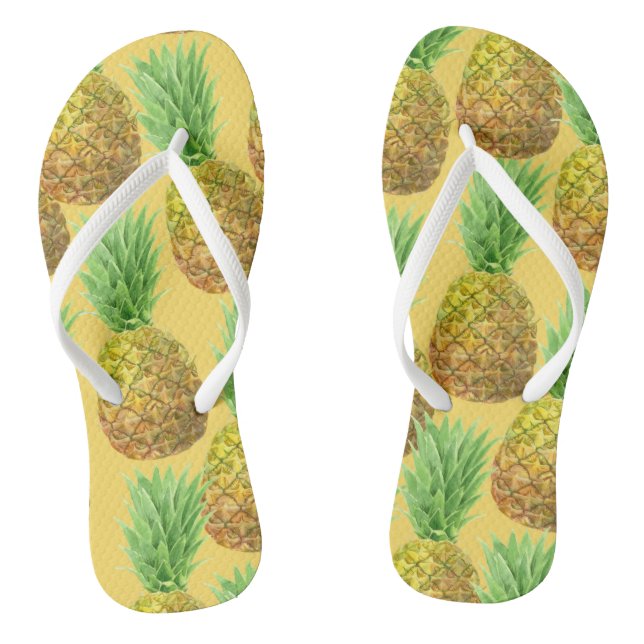 Tongs Motif d'aquarelle ananas (Semelle)