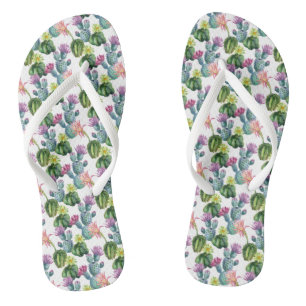 Tongs Motif d'art Cacti